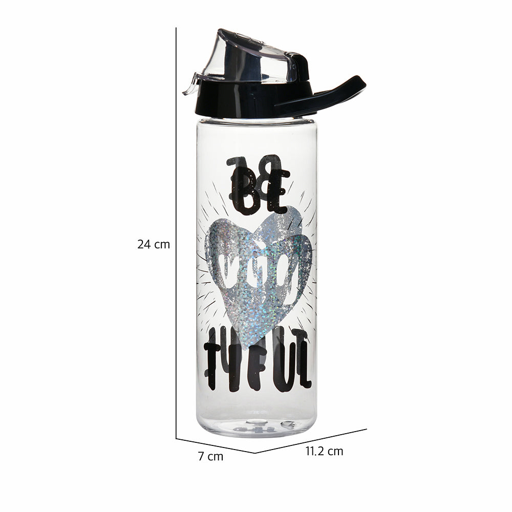 Beautiful Print 750 ml Sports Water Bottle (Black)