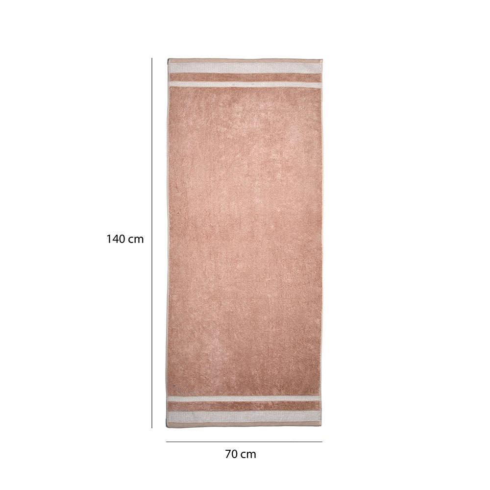 Super Soft Bamboo Cotton 70 x 140 cm Bath Towel (Beige)
