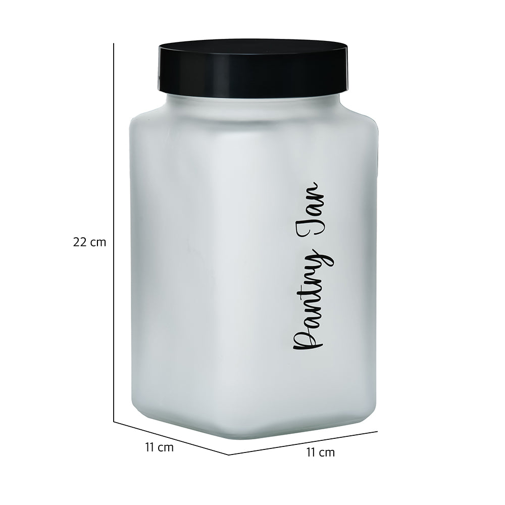 Minimalist Multipurpose 2000 ml Canister Storage Container (White & Black)