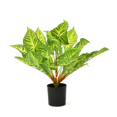 Tropicana Caladium Artificial Potted Plant (Green)