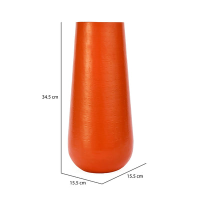 Decorative Droplet Metal Vase (Orange)