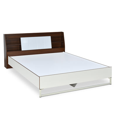 Ornate Meta Bed Without Storage (White)
