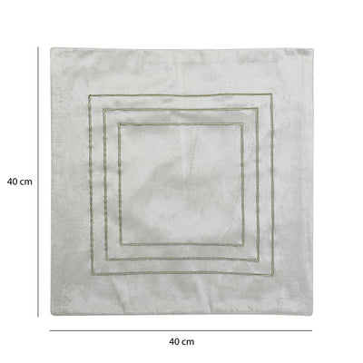 Solid Cotton Polyester 16" x 16" Cushion Covers Set of 2 (Off White)