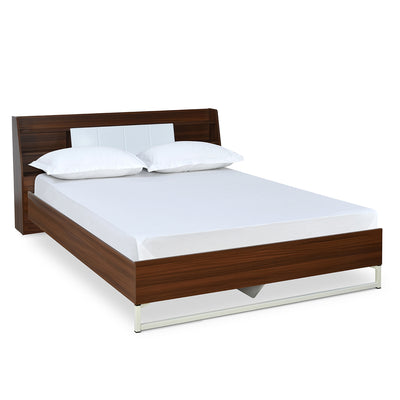 Ornate Meta Bed Without Storage (Walnut)