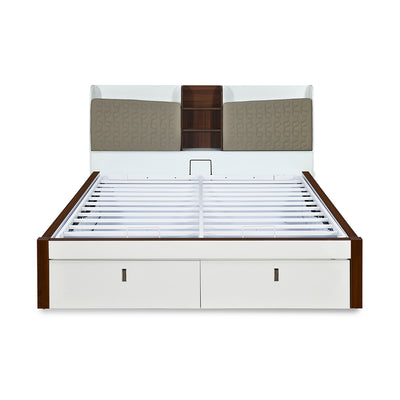 Alps Premier Bed with Full Hydraulic Storage (White)