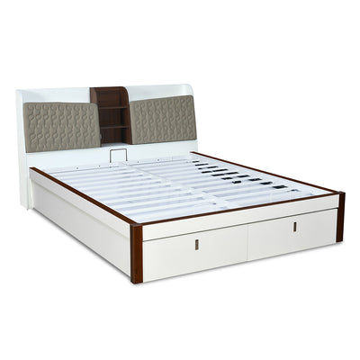 Alps Premier Bed with Full Hydraulic Storage (White)