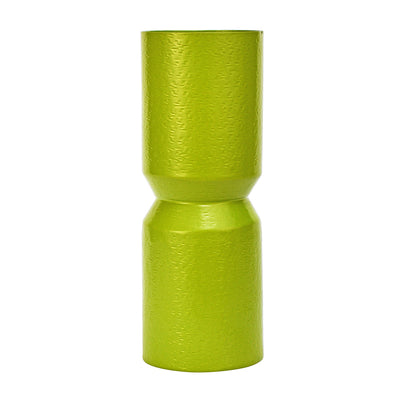 Hourglass Decorative Metal Vase (Green)