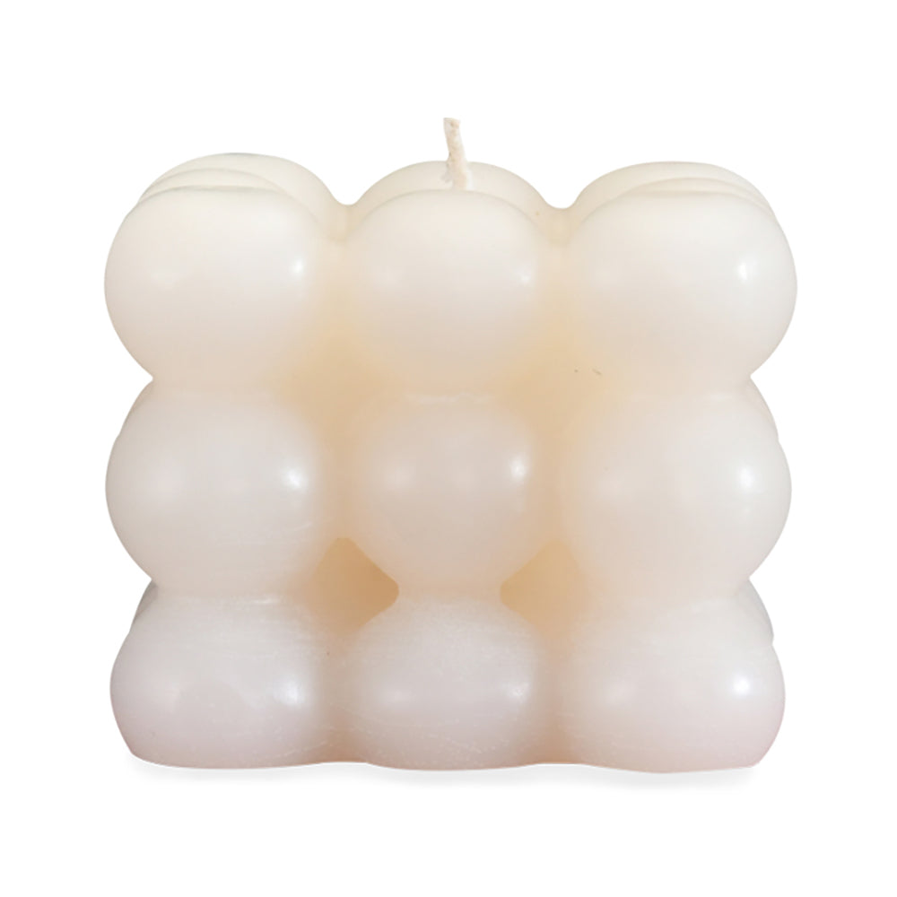 Arias Wild Lotus and Freesia Lily Scented Bubble Candle (White)
