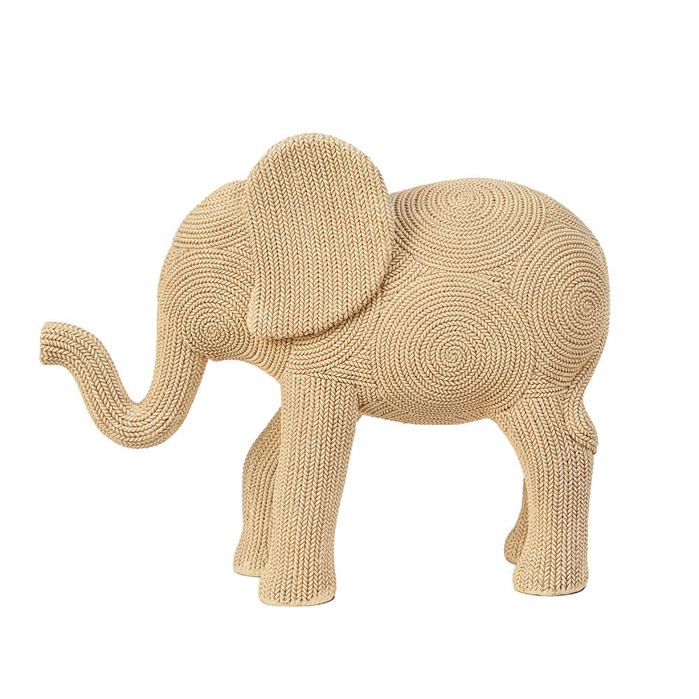 Elephant Decorative Polyresin Showpiece (Cream)