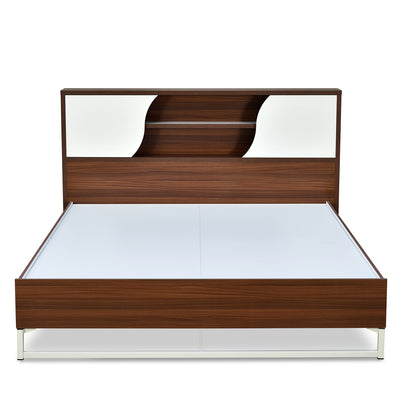Malcom Meta Bed Without Storage (Walnut)