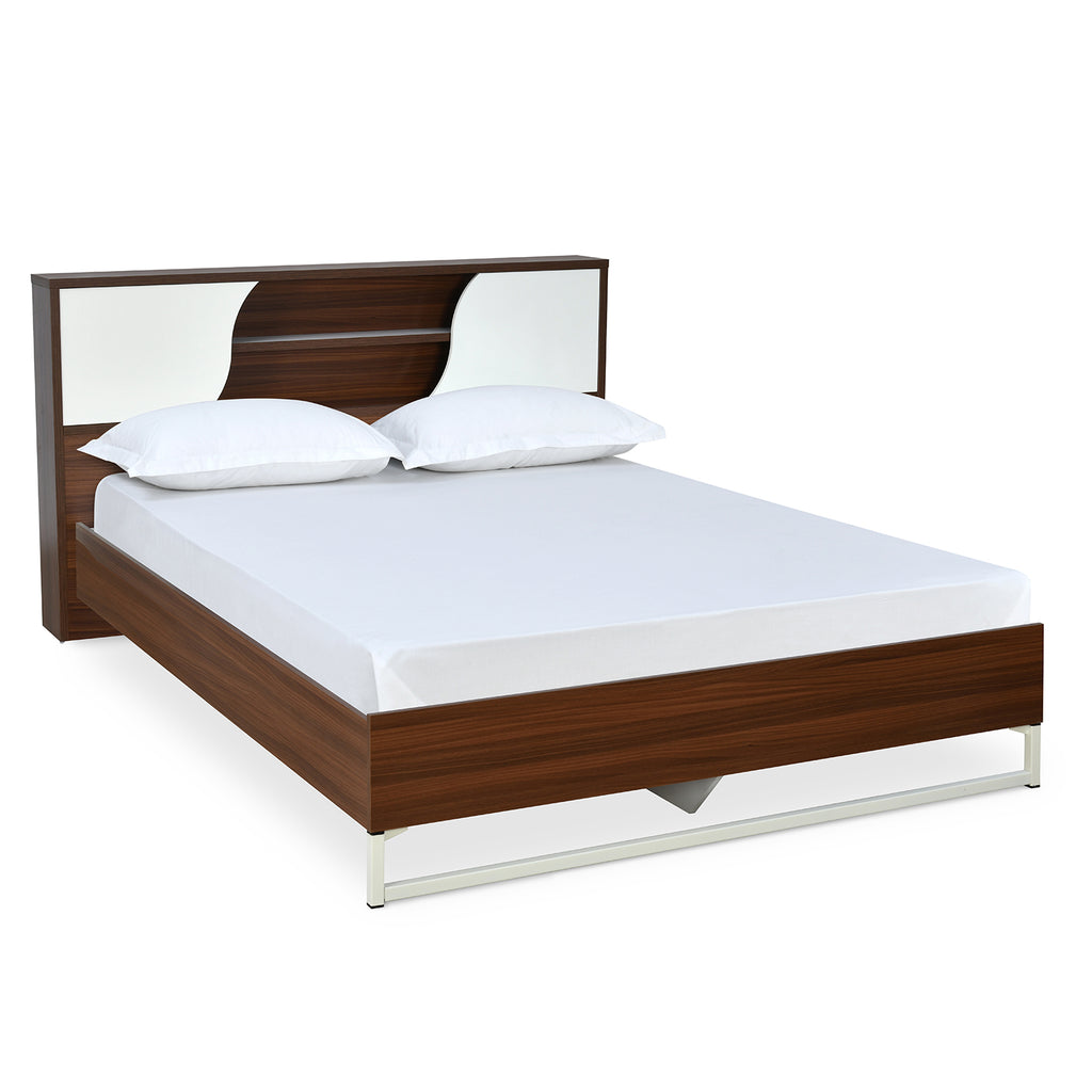 Malcom Meta Bed Without Storage (Walnut)