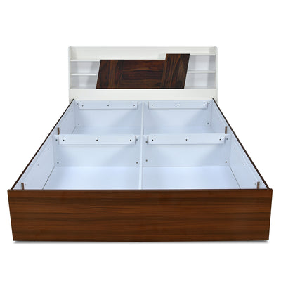 Slew Max Bed with Box Storage (Walnut)