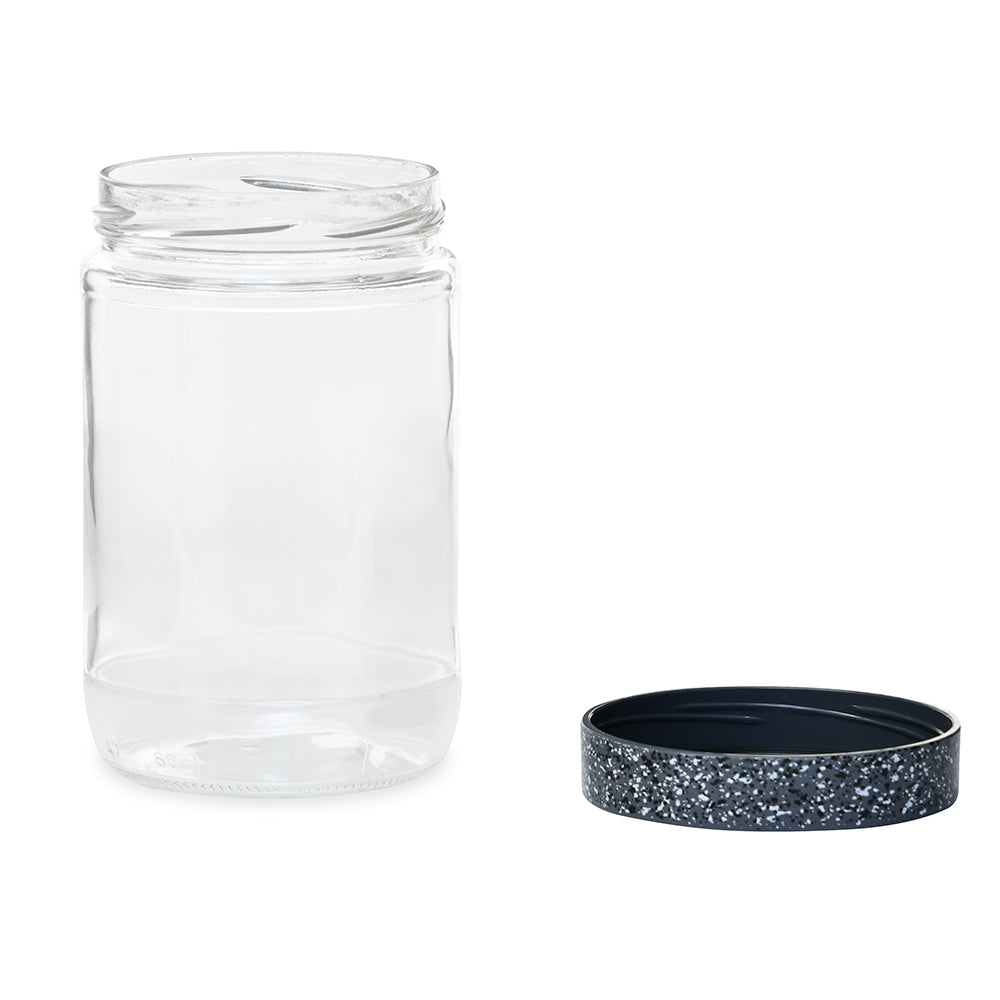 Ebony 660 ml Round Storage Jar (Grey)