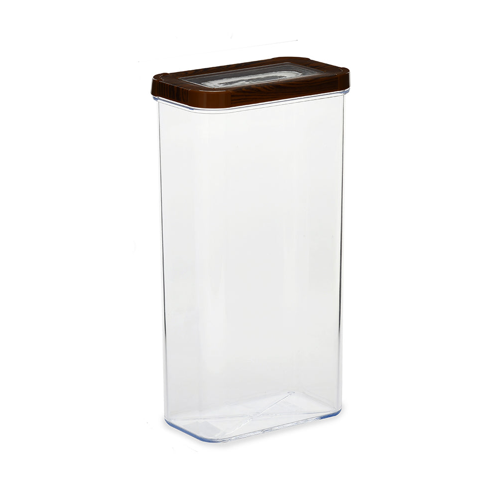 Multipurpose Rectangular 3000 ml Canister Storage Container (Brown)