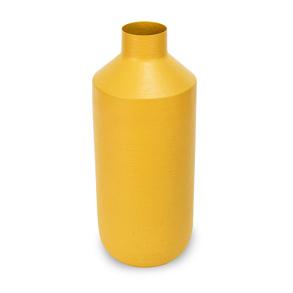 Classic Metal Decorative Vase (Yellow)