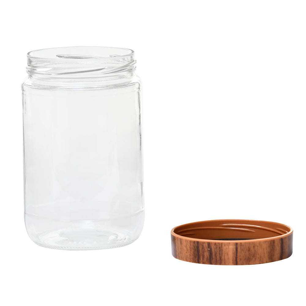 Multipurpose 660 ml Round Storage Jar (Brown)