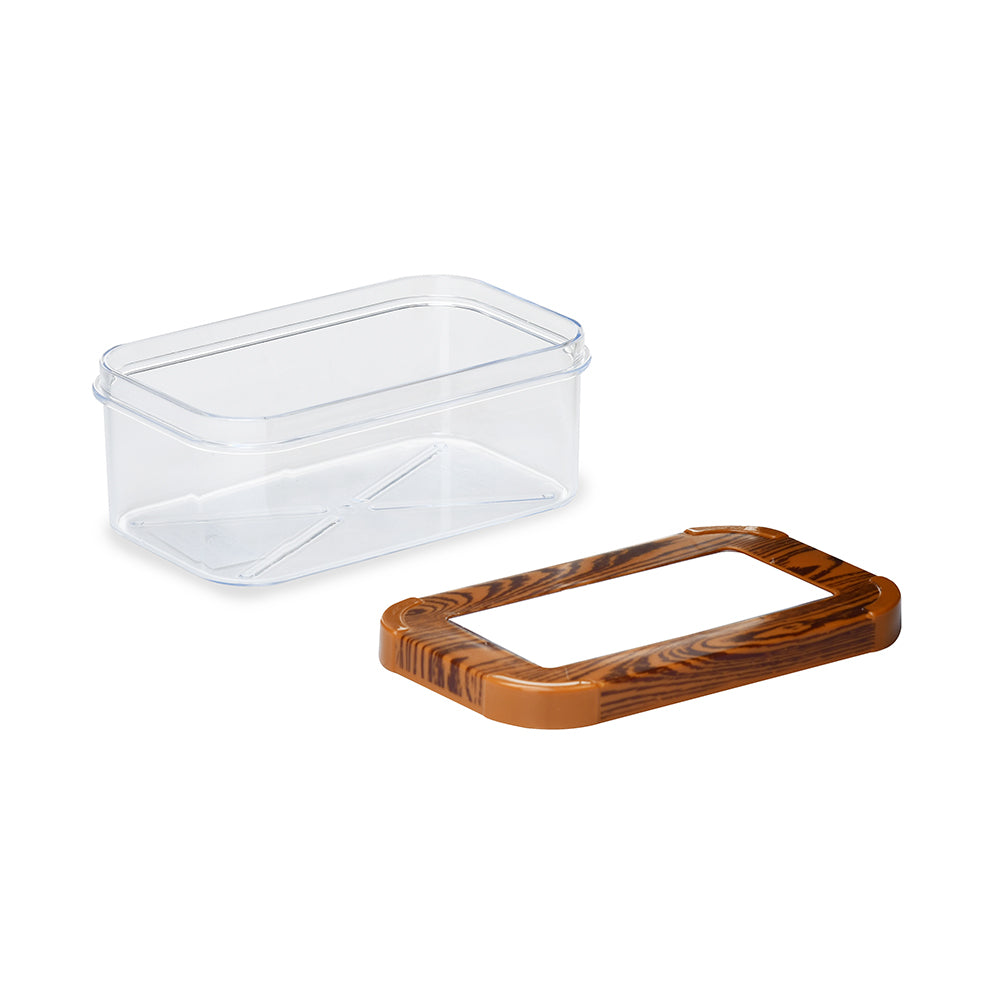 Multipurpose Rectangular 600 ml Canister Storage Container (Brown)