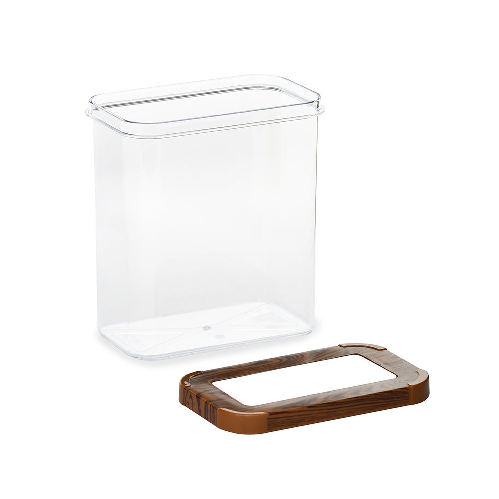 Multipurpose Rectangular 1800 ml Canister Storage Container (Brown)
