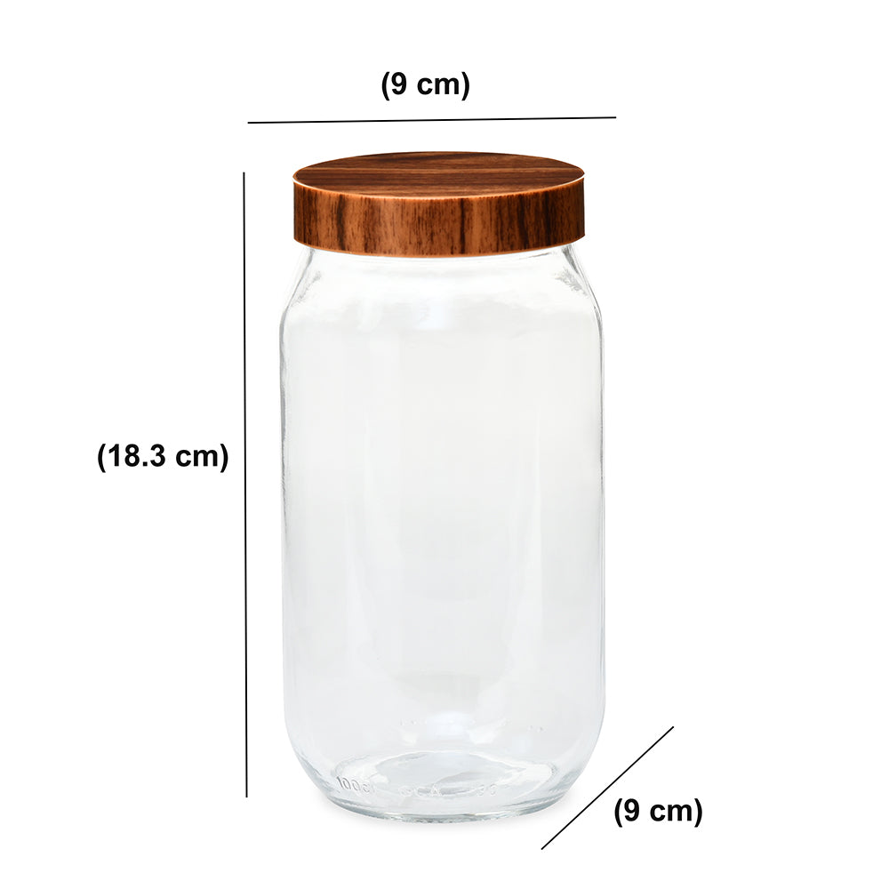 Multipurpose 1000 ml Round Storage Jar (Brown)