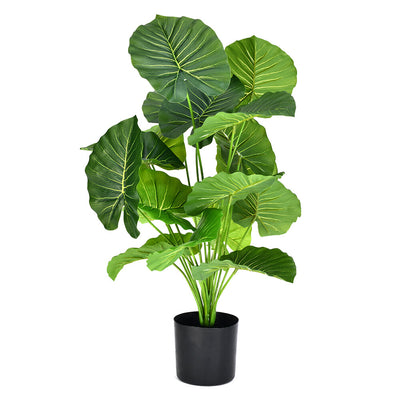 Tropicana Fairy Taro Artificial Potted Plant (Green)
