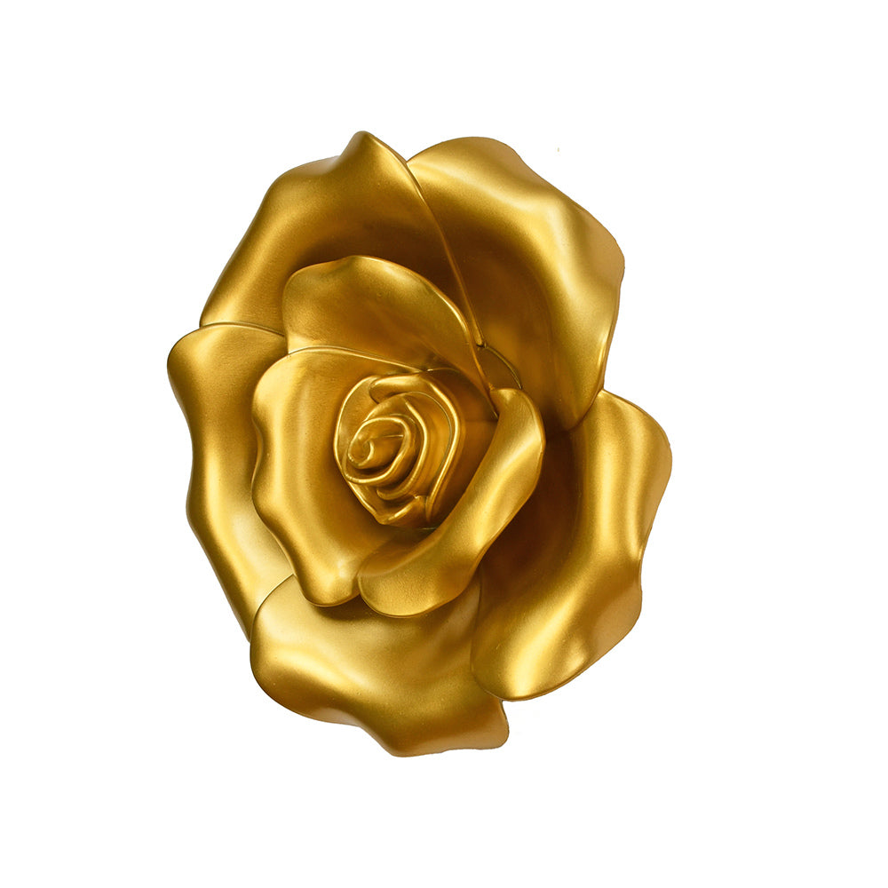 Rose Plaque Wall Decor (Gold)