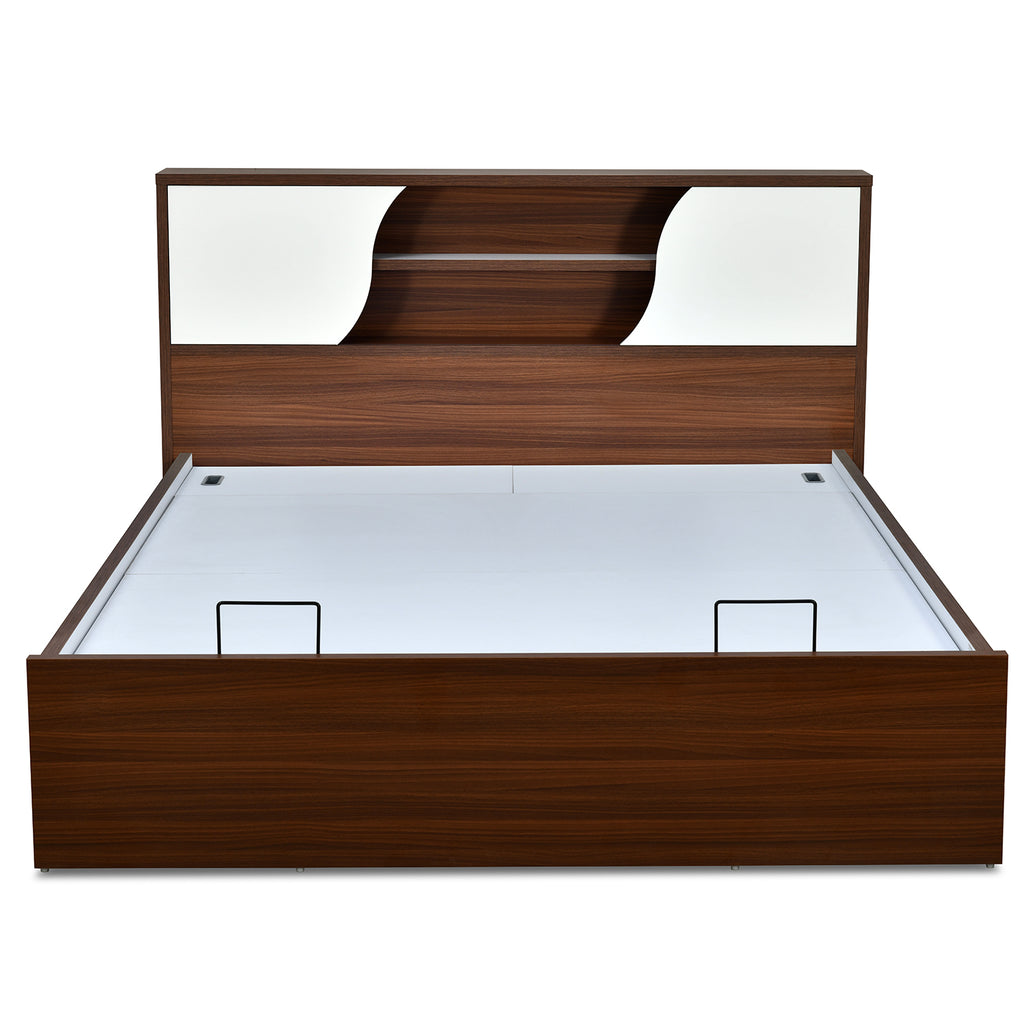 Malcom Prime Bed with Semi Hydraulic Storage (Walnut)