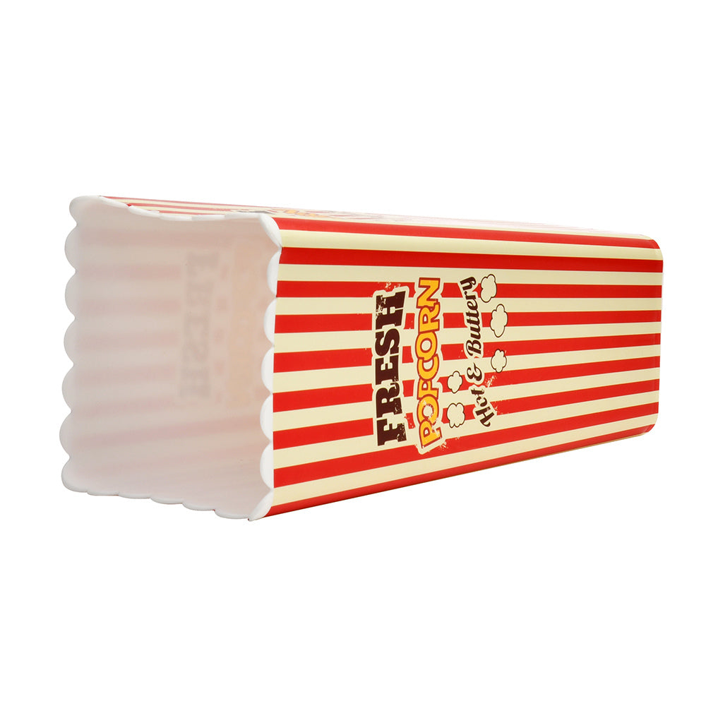 Plastic 1200 ml Pop Corn Snack Box (Red)