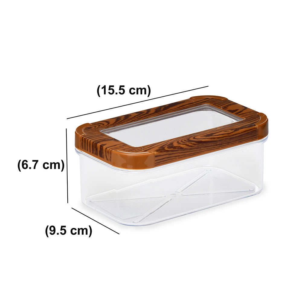 Multipurpose Rectangular 600 ml Canister Storage Container (Brown)