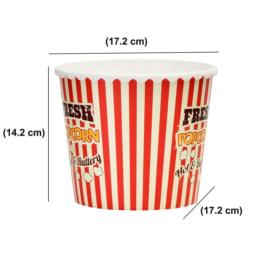 Plastic 2000 ml Pop Corn Snack Tub (Red)