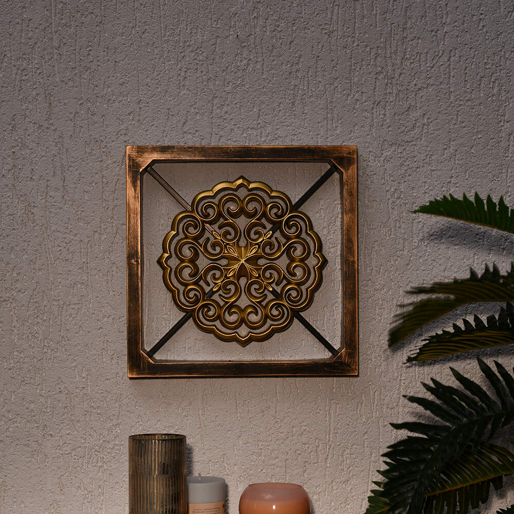 Moroccon Plaque Frame Wall Decor (Gold)