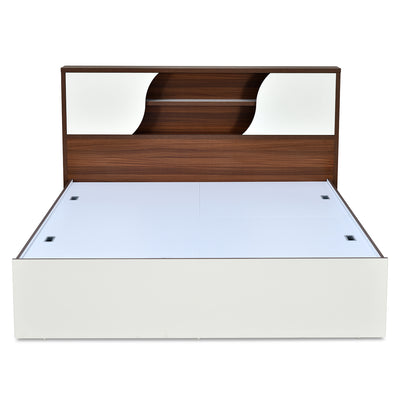 Malcom Max Bed with Box Storage (White)