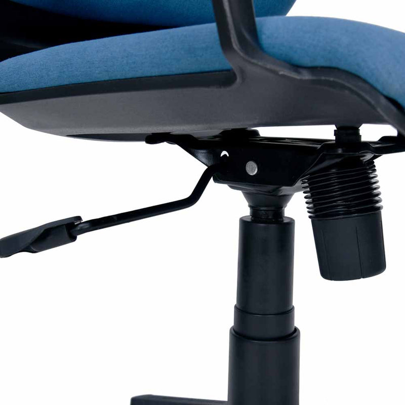 Prius Mid Back Nylon Star Base Office Chair (Black & Dark Blue)
