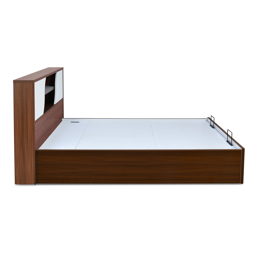 Malcom Prime Bed with Semi Hydraulic Storage (Walnut)
