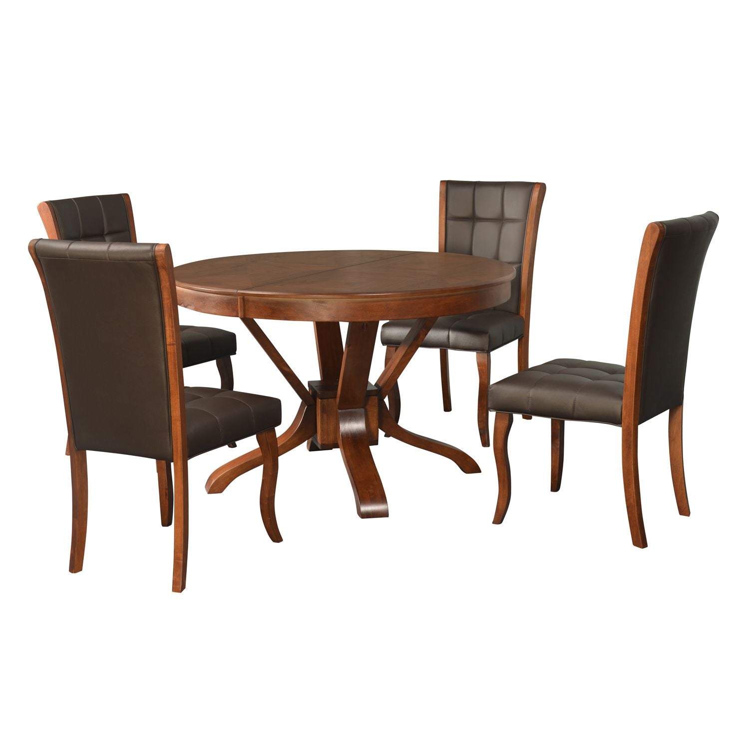 Avante Extendable Engineered wood 6 Seater Dining Set With Chairs (Antique Oak)