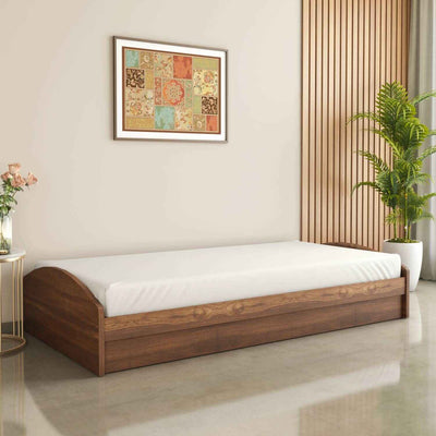 Addison Single Bed with Storage (Walnut)