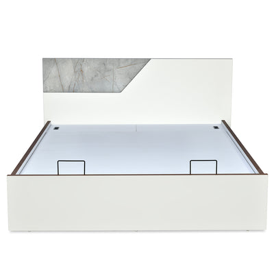 Asta Prime Bed with Semi Hydraulic Storage (White)