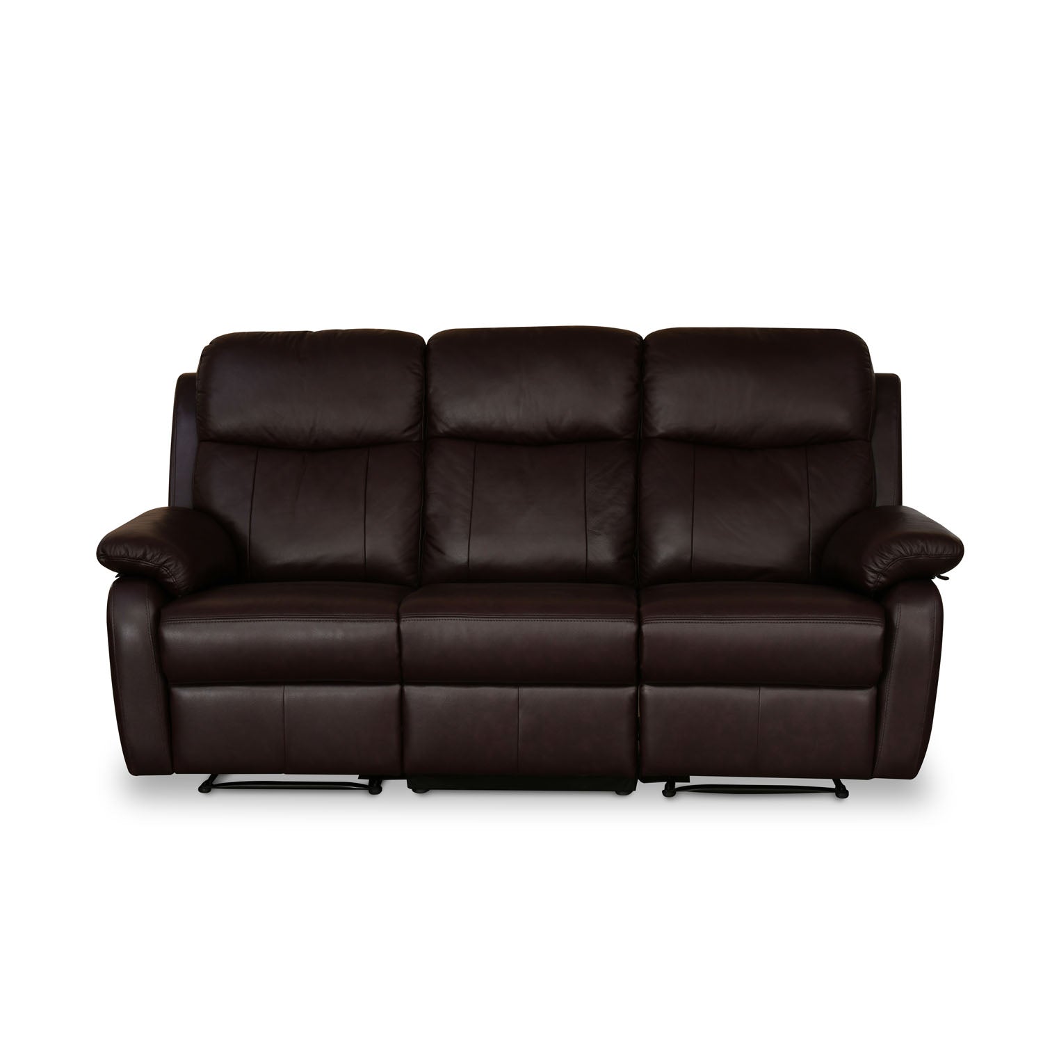 Nilkamal Carolina 3 Seater Sofa with 2 Recliners (Brown)