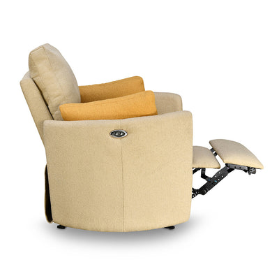 Cherish 1 Seater Electric Rocker Recliner with Cushions (Sand Beige)