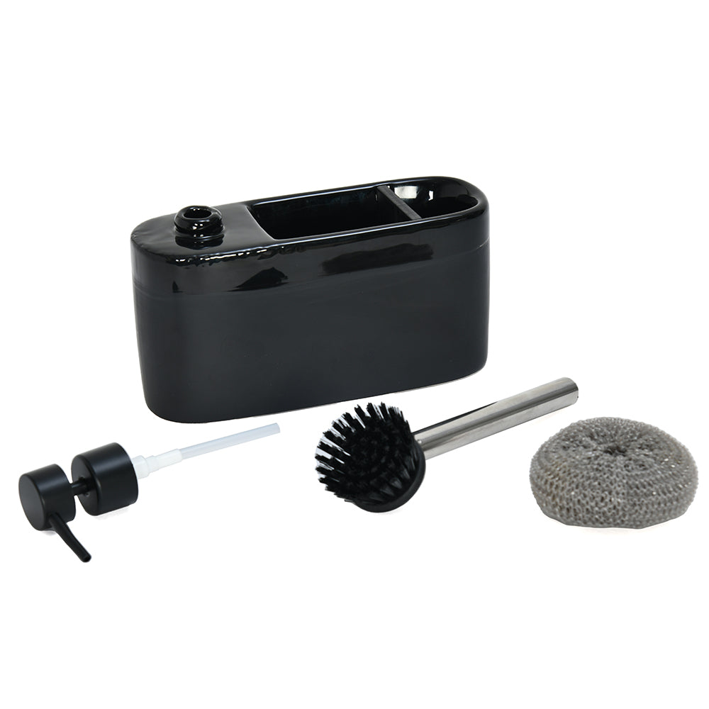 Dolomite Bathroom & Kitchen Sink Accessories Set (Black)