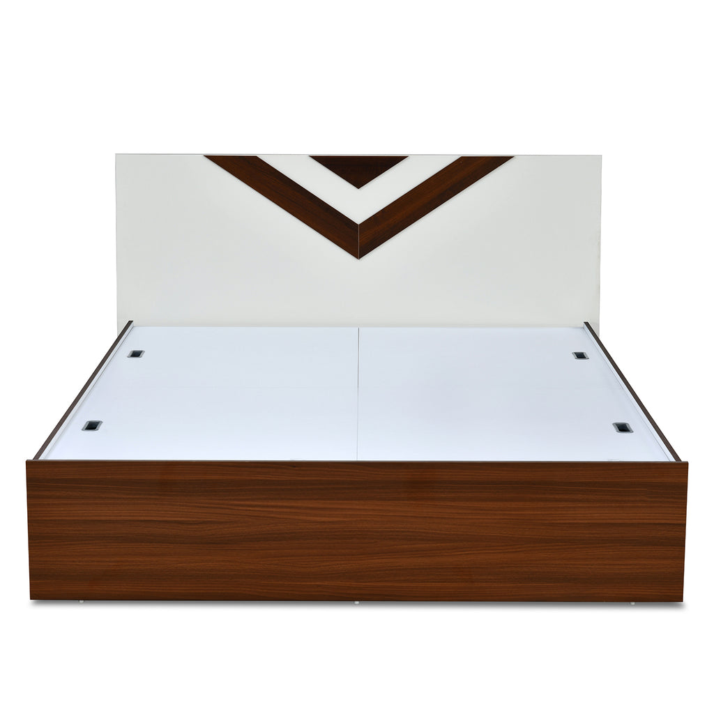 Orion Max Bed with Box Storage (Walnut)