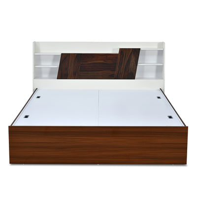 Slew Max Bed with Box Storage (Walnut)