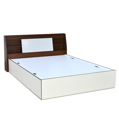 Ornate Max Bed with Box Storage (White)