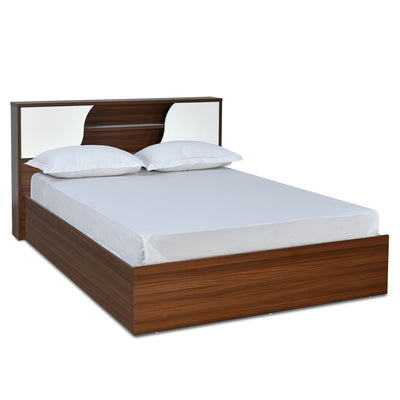 Malcom Max Bed with Box Storage (Walnut)