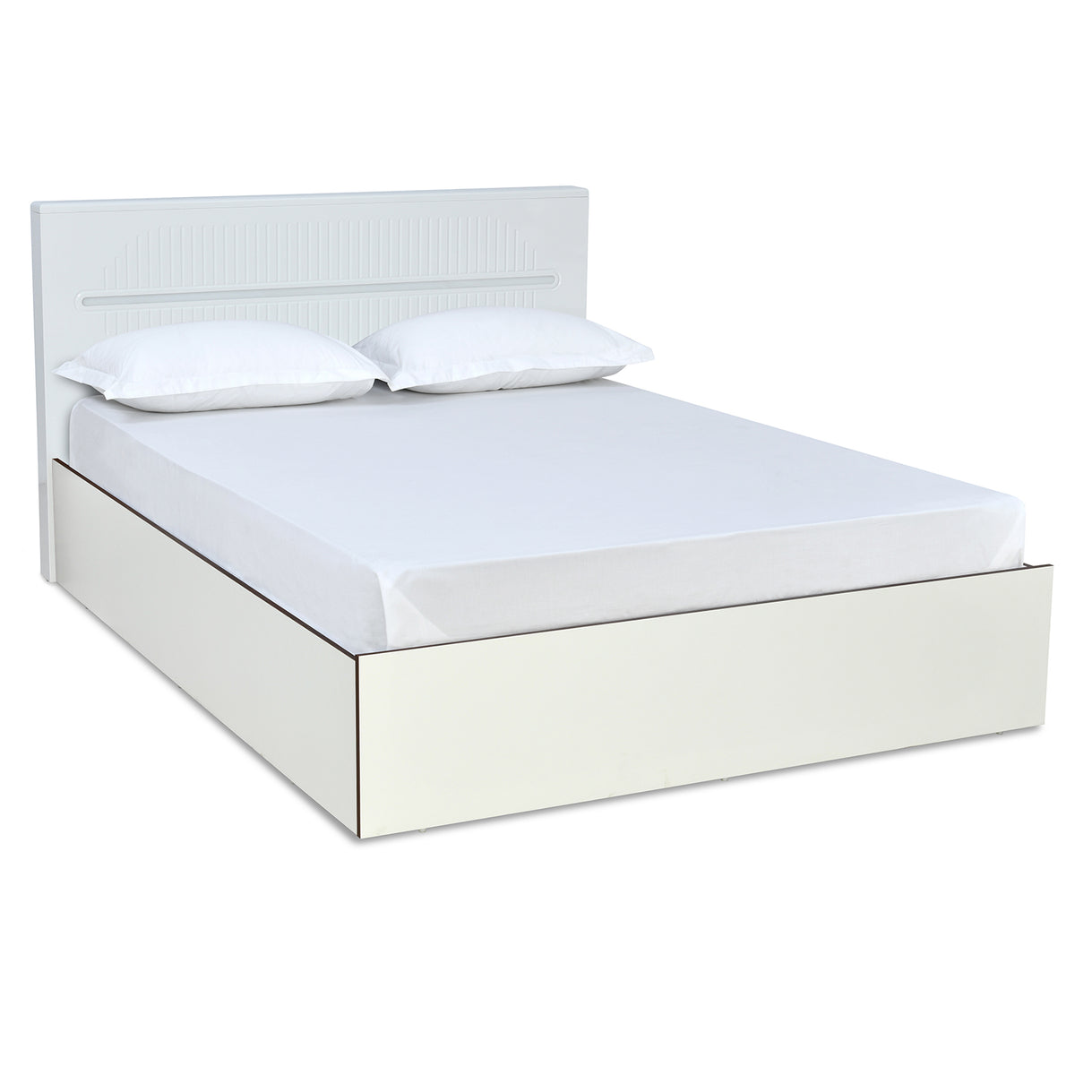 Capsule Max Bed with Box Storage (White) | Nilkamal At-home @home