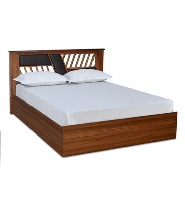 Zion Max Bed with Box Storage (Walnut)
