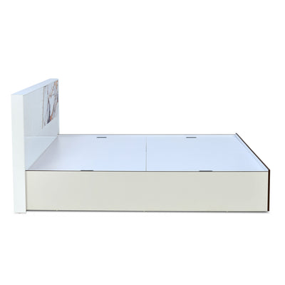 Galaxy Max Bed with Box Storage (White)