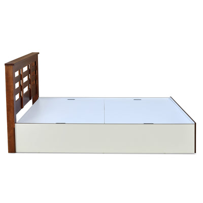 Maple Max Solid Wood Bed with Box Storage (White)