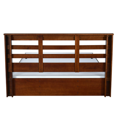 Maple Max Solid Wood Bed with Box Storage (White)