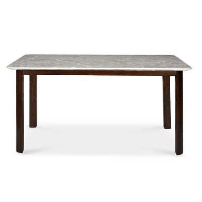Lindsey 6 Seater Marble Finish Design Top Dining Table (Marble Beige)