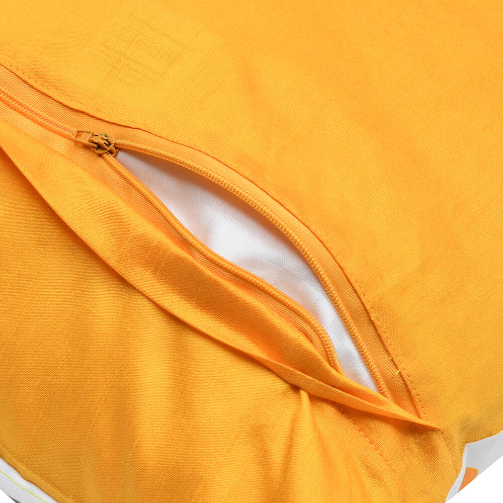 Amelia Polka Dot Tafetta Fabric 16" x 16" Cushion Cover (Yellow & White)
